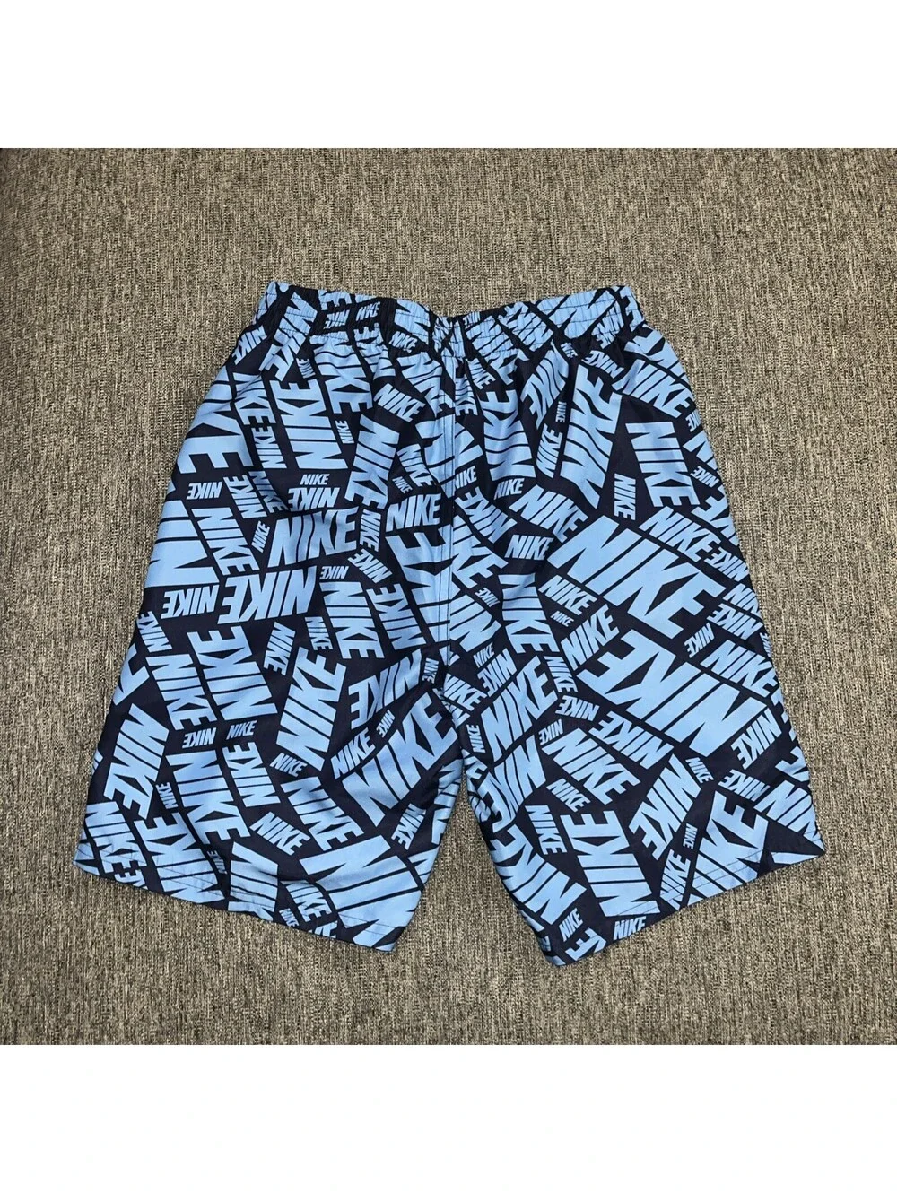 Nike Swim Boys XL Tossed Block 7” Volley Shorts NESSE812-438 Blue/Navy/White New